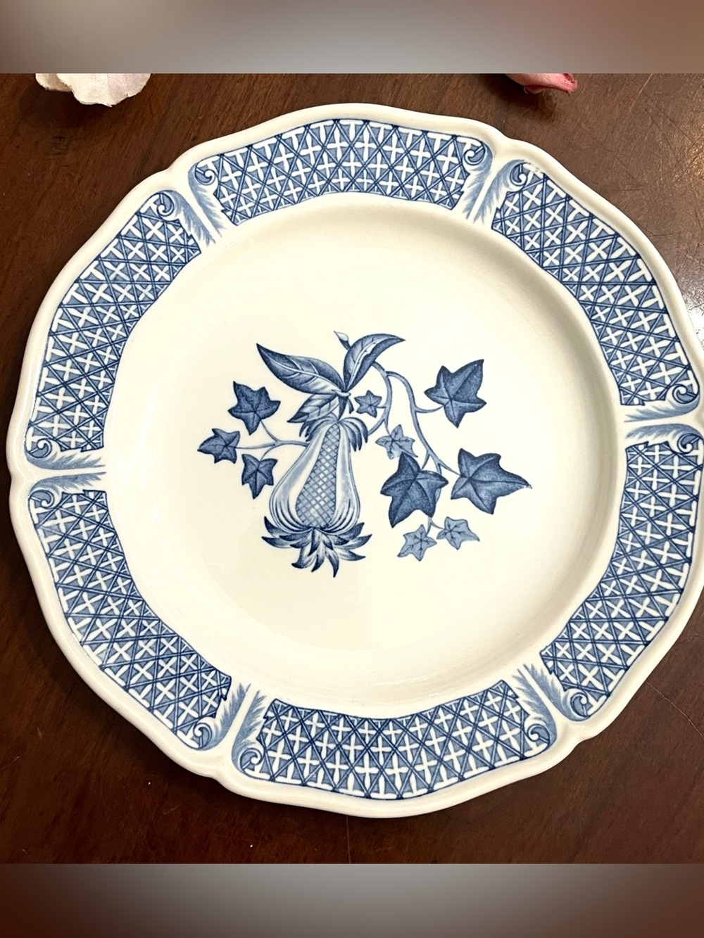 Vintage 1965 Wedgwood Avocado Blue 7.25" Side Plate - Excellent Condition